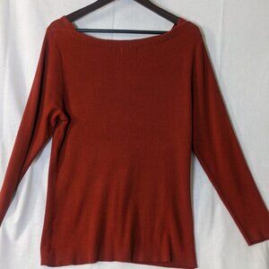 Est 1846 Women's Rust Colored Long Sleeve Knit Sweater Size 22/24 W